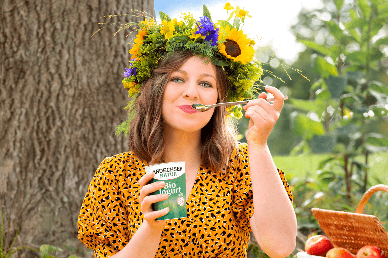 genusszene andechser natur bio jogurt in der natur