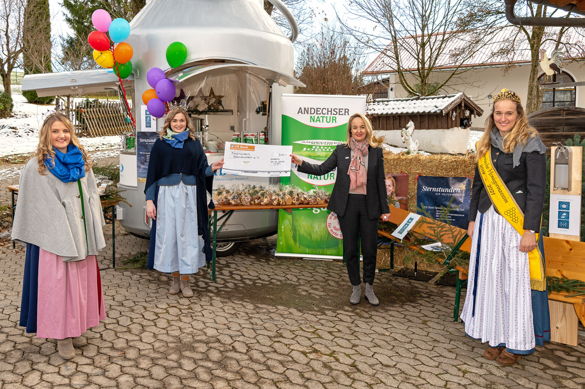 die andechser molkerei und die bayerischen milch und honig hoheiten unterstützen den sternstundentag 2020
