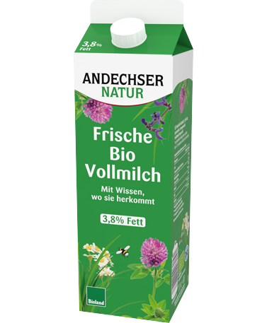 ANDECHSER NATUR Frische Bio-Milch 3,8% Fett 1L