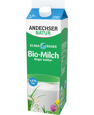 ANDECHSER NATUR Low-fat organic milk 1.5% extended shelf life 1l