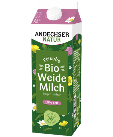 ANDECHSER NATUR Frische Bio-Weidemilch 3,8% Fett 1L