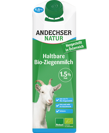 ANDECHSER NATUR Haltbare Bio Ziegenmilch fettarm 1,5% 1L