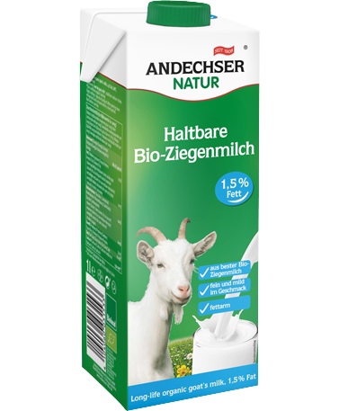 ANDECHSER NATUR Haltbare Bio Ziegenmilch fettarm 1,5% 1L