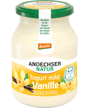 ANDECHSER NATUR demeter-Jogurt mild Vanille 500g Glas