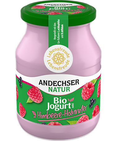ANDECHSER NATUR Mild organic yogurt raspberry-elder 3.8% 500g