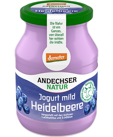 ANDECHSER NATUR demeter-Jogurt mild Heidelbeere 3,8% 500g