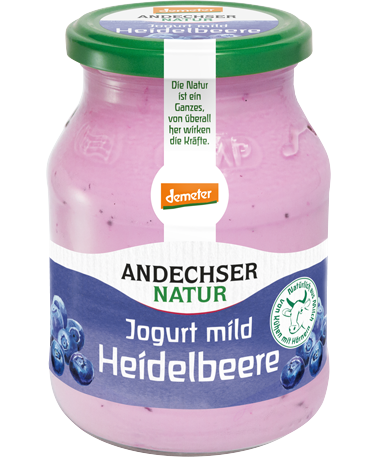 ANDECHSER NATUR demeter Jogurt mild Heidelbeere 3,8 % 500g