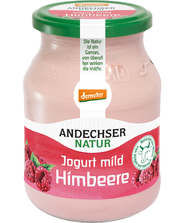 ANDECHSER NATUR demeter yogurt mild raspberry 3,7 % 500g