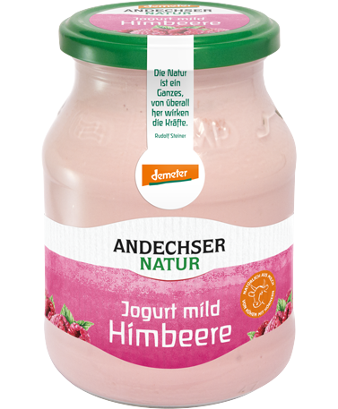 ANDECHSER NATUR demeter yogurt mild raspberry 3,7 % 500g