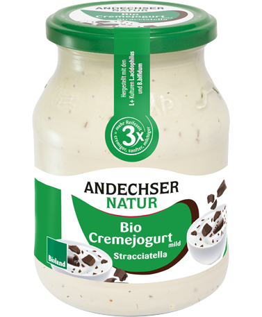 ANDECHSER NATUR Mild organic cream yogurt stracciatella 7.5% 500g