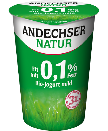 ANDECHSER NATUR Bio Fettarmer Jogurt mild 0,1% Fett 500g Becher