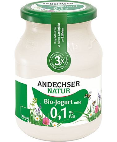 ANDECHSER NATUR Bio Jogurt mild aus entrahmter Milch 0,1% Fett 500g