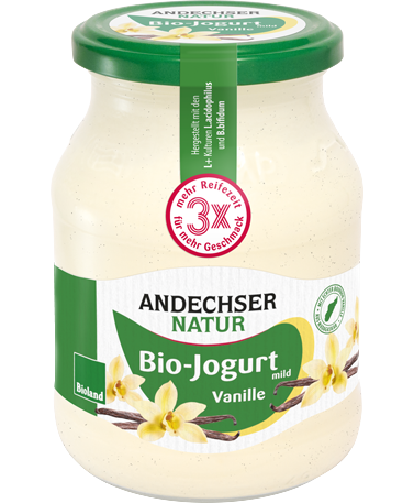 ANDECHSER NATUR Organic yogurt vanilla 3.7% 500g