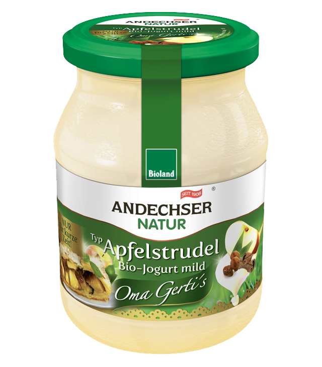 ANDECHSER NATUR Organic yogurt Oma Gerti’s apple strudel 3.7% 500g