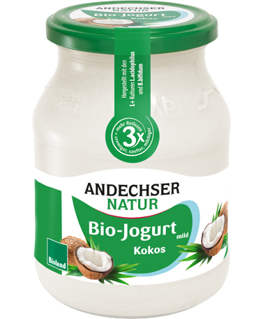 ANDECHSER NATUR Mild organic yogurt coconut 3.7% 500g