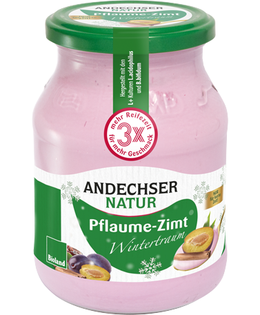 ANDECHSER NATUR Mild organic yogurt plum-cinnamon 3.8 % 500g