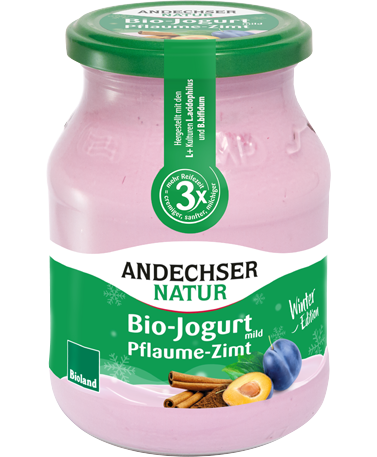 ANDECHSER NATUR Bio-Jogurt mild Pflaume-Zimt 500g