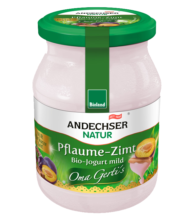 ANDECHSER NATUR Organic yogurt Oma Gerti’s plum-cinnamon 3.7% 500g