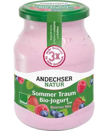 ANDECHSER NATUR Bio Jogurt mild Berry Mix, 500g