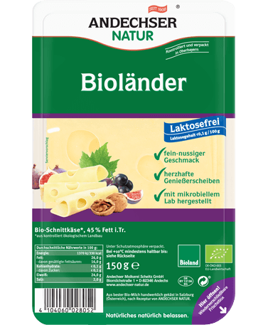 ANDECHSER NATUR Bioländer 45% FDM 150g in slices