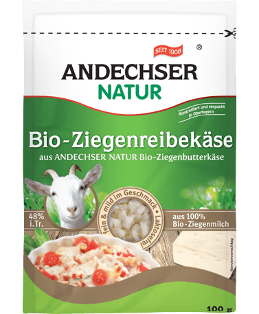 ANDECHSER NATUR Organic goat grating cheese 48% 100g