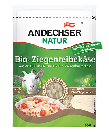 ANDECHSER NATUR Organic goat grating cheese 48% 100g