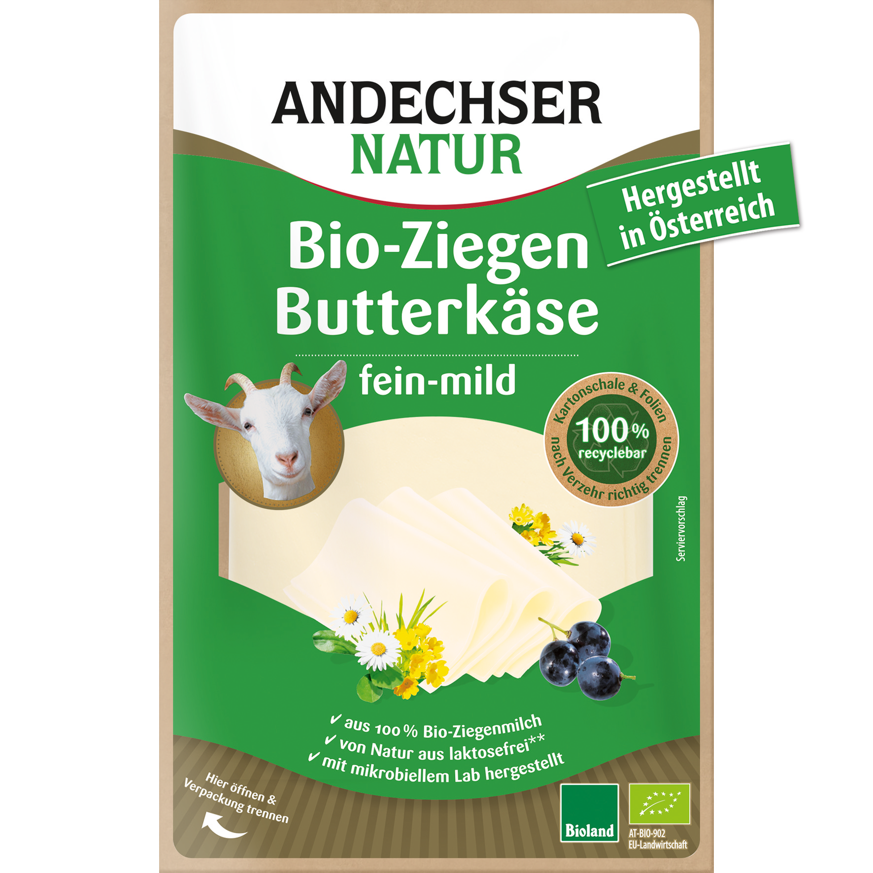 Bio-Ziegen-Butterkäse 48 % Fett i. Tr. 100 g