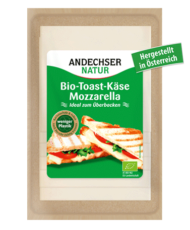 ANDECHSER NATUR Bio-Toast Käse Mozzarella