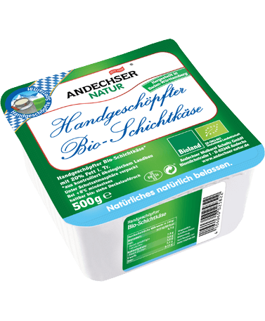 ANDECHSER NATUR Organic handmade Schichtkaese cheese 20% 500g