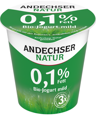 ANDECHSER NATUR Mild organic yogurt fit 0.1% fat 150g