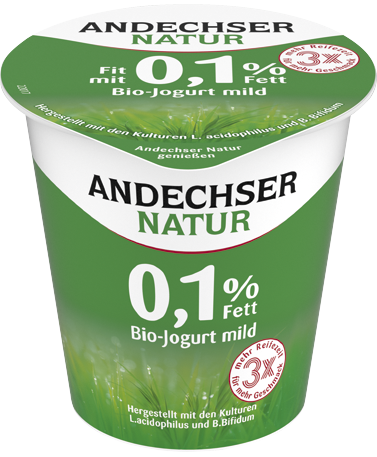 ANDECHSER NATUR Mild organic yogurt fit 0.1% fat 150g