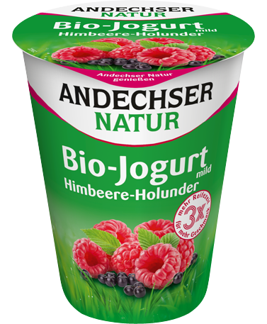 ANDECHSER NATUR Bio Jogurt mild Himbeere-Holunder 3,7% 400g