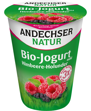 ANDECHSER NATUR Bio Jogurt mild Himbeere-Holunder 3,8% 400g