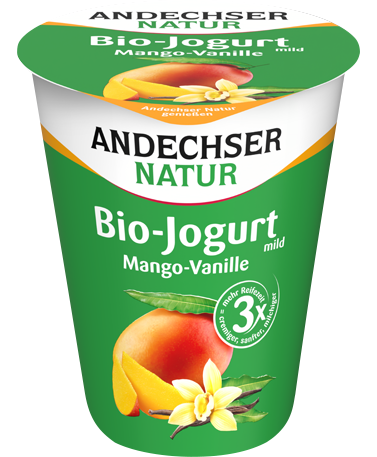 Bio-Jogurt mild* Mango-Vanille, 3,8% Fett im Milchanteil
