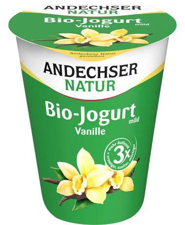 ANDECHSER NATUR Mild organic yogurt vanilla 3.8% 400g