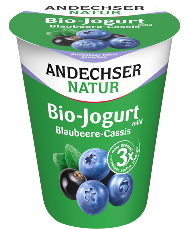 ANDECHSER NATUR Bio Jogurt mild Blaubeere-Cassis 3,8% 400g