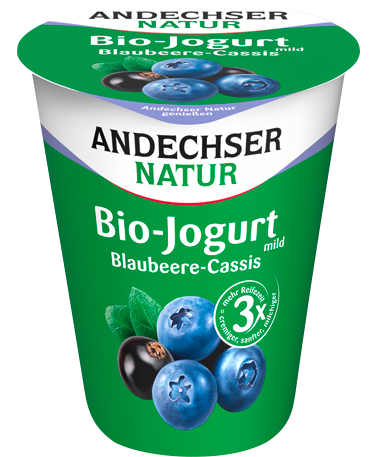 ANDECHSER NATUR Bio Jogurt mild Blaubeere-Cassis 3,8% 400g