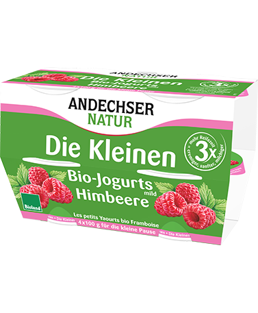Bio-Jogurt mild Himbeere 3,8% Fett 4x100g 