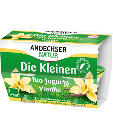 ANDECHSER NATUR Mild organic yogurt vanilla 3.7% 4x100g