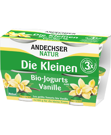 ANDECHSER NATUR Bio-Jogurt mild Vanille 3,8% 4x100g