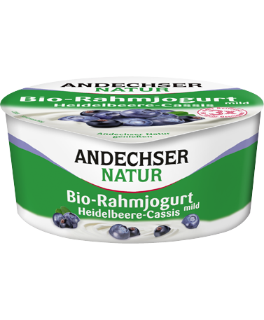 ANDECHSER NATUR Mild organic cream yogurt blueberry-cassis 10% 150g