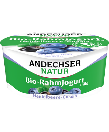 ANDECHSER NATUR Bio-Rahmjogurt Heidelbeere-Cassis 150g