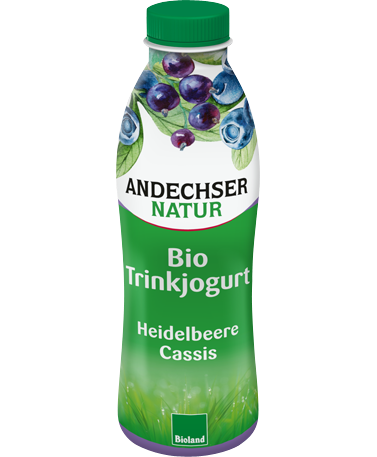 ANDECHSER NATUR Bio Trinkjogurt Heidelbeere-Cassis 0,1% 500g