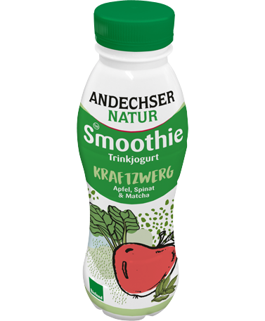 Organic smoothie-drinking yogurt apple-spinach-matcha, 0,1% Fett