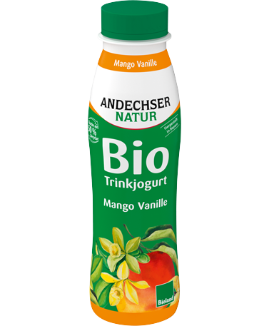 ANDECHSER NATUR Bio-Trinkjogurt Mango-Vanille 0,1 % Fett 330 g