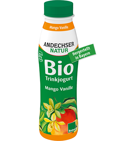 ANDECHSER NATUR Bio-Trinkjogurt Mango-Vanille 0,1 % Fett 330 g 