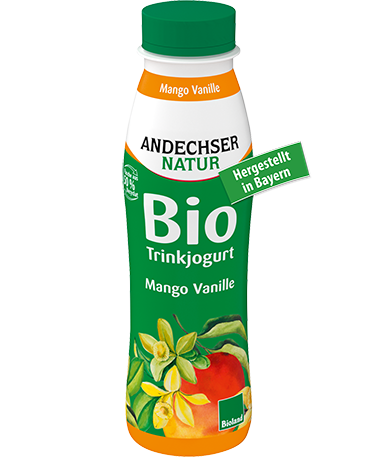 ANDECHSER NATUR Bio-Trinkjogurt Mango-Vanille 0,1 % Fett 330 g