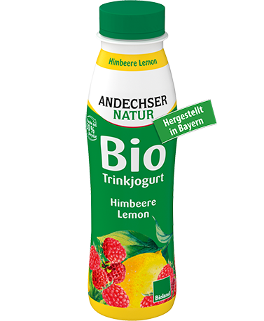 ANDECHSER NATUR Bio-Trinkjogurt Himbeere-Lemon 0,1 % Fett 330 g 