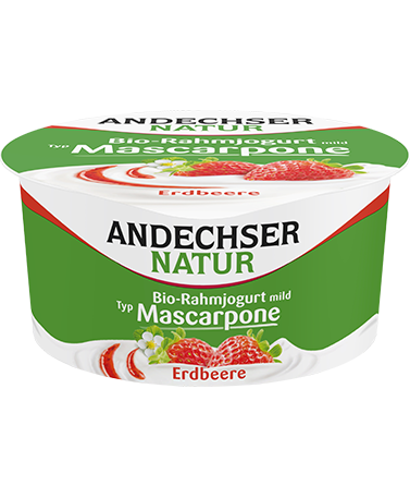 Bio-Rahmjogurt mild Typ Mascarpone Erdbeere 10% Fett 150g