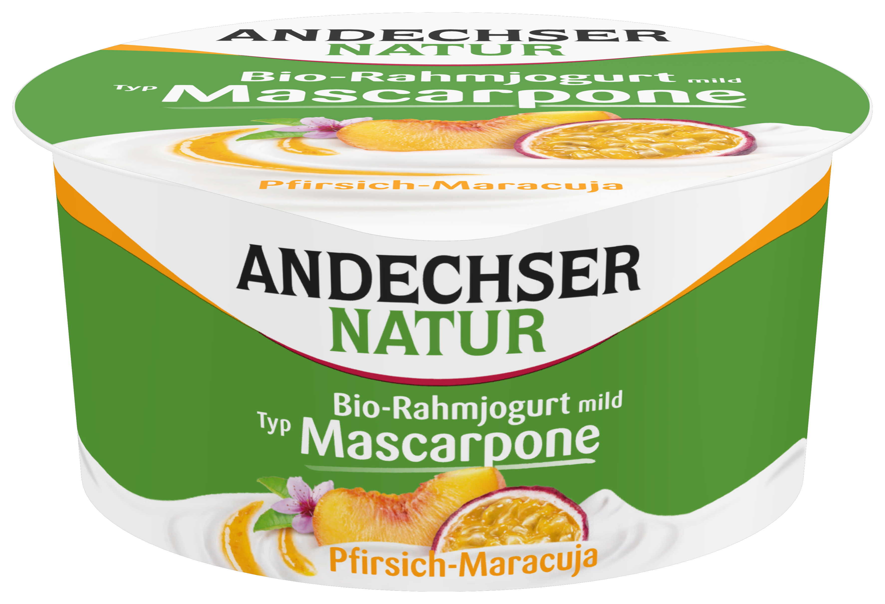 Bio-Rahmjogurt mild Typ Mascarpone Pfirsich-Maracuja 10% Fett 150g